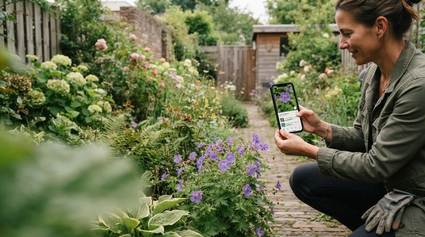 Plant herkennen met AI en direct toevoegen aan je tuin